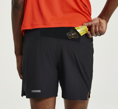 Hoka One One Glide 5" Short - Pantaloni Scurti Barbati Negrii | RO-Z2EzOho